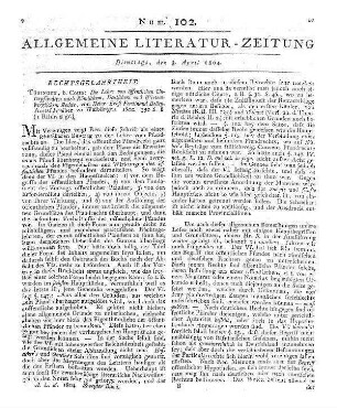 Archiv für die Rechtsgelahrtheit in den Herzoglich Mecklenburgischen Landen. Bd. 1. Hrsg. von C. C. F. W. v. Nettelbladt. Rostock, Leipzig: Stiller 1803
