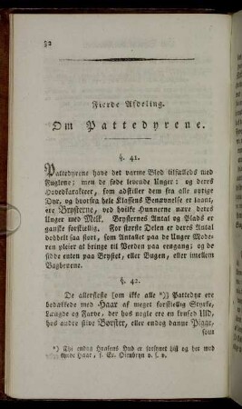 Fierde Afdeling. Om Pattedyrene
