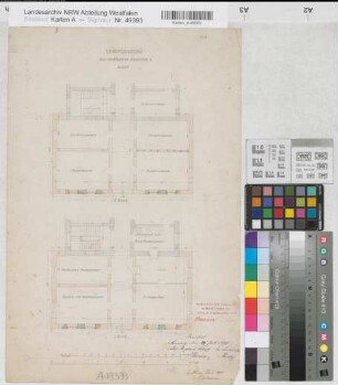 Soest, Gefangenenhaus, Erweiterungsbau, 2. Stock, 1. Stock, Grundrisse