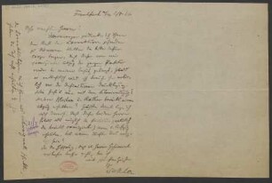 Brief an B. Schott's Söhne : 02.08.1921
