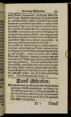 Danck-Schreiben.