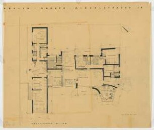 Villa Ollk Miquelstraße 16, Berlin-Schmargendorf: Grundriss Erdgeschoss 1:100