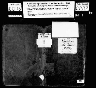 Gesamtregister zu den Bänden 2 - 4 der 1. Batterie