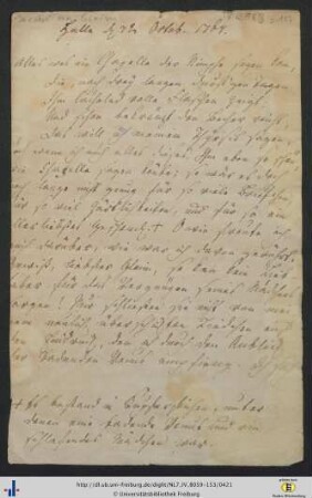 Brief (NL 7/IV B 153).