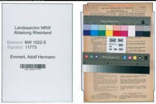 Entnazifizierung Adolf Hermann Emmert , geb. 26.10.1919 (Versicherungskaufmann)