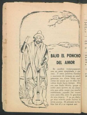 Bajo el poncho de amor