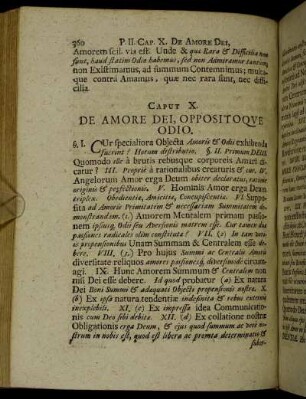 Caput X. De Amore Dei, Oppositoque Odio.