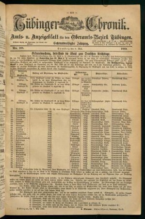 8. Mai (Nro. 106) - 13. Mai (Nro. 110)