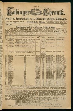 8. Mai (Nro. 106) - 13. Mai (Nro. 110)