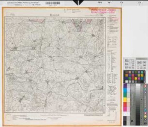 Katasteramt Siegen  Kreis Siegen (Land), Meßtischblatt Rennerod 5314, Farbige Einzeichnung mit Namensliste