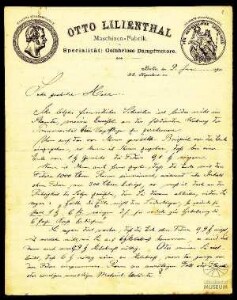 Autograph Otto Lilienthal