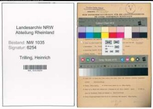 Entnazifizierung Heinrich Trilling , geb. 24.12.1899 (Kaufmaennischer Angestellter)