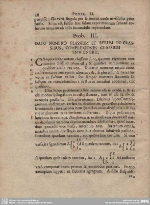Probl. III. DATO NUMERO CLASSIUM ET RERUM IN CLASSIBUS, COMPLEXIONES CLASSIUM INVENIRE.