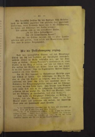Wie die Volksbewegung zerging.