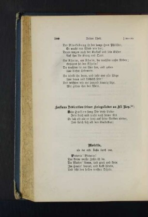 Hussans Dedication seiner Kriegslieder an Ali Bey.