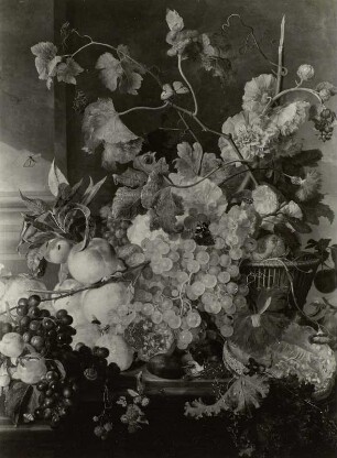 Stillleben mit Blumen und Früchten