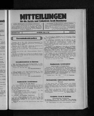 Jahrgang 1932, Hamburg, den 8. Mai, Nummer 19