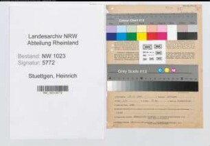 Entnazifizierung Heinrich Stuettgen , geb. 27.03.1898 (Gastwirt)