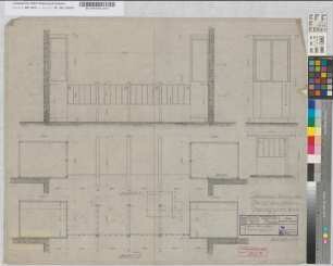 Bahnsteigsperre auf Bahnhof Essen-Altenessen: Ansichten, Grundriß, M. 1:10 Hge, Sknr.: 1, Fanr.: 9, Bunr.: 20