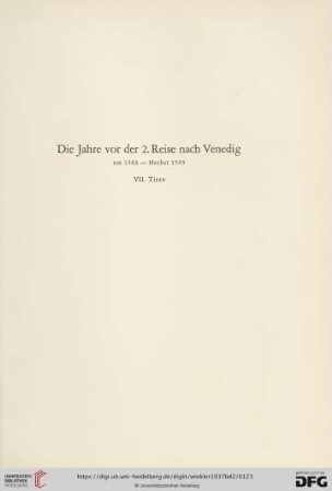 VII. Tiere (Nr. 359 - 370)