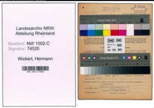 Entnazifizierung Hermann Wickert, geb. 31.07.1912 (kfm. Angestellter)