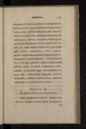 Sectio II. De Signis Vomitus diagnosticis.