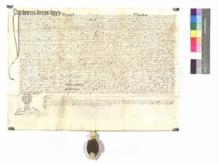 Instrumentum Mandati apostulici ad collectores de pecunia ex Indulgentiis; anhängendes Siegel.