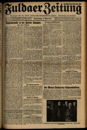 Ausgabe vom Donnerstag, den 05. März 1931.