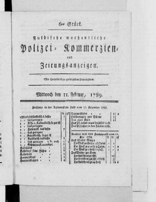6tes Stück., Ausgabe vom 11. Februar 1789