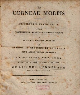De corneae morbis