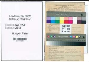 Entnazifizierung Peter Hortges , geb. 05.01.1896 (Landwirt)