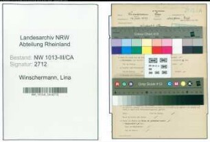 Entnazifizierung Lina Winschermann , geb. 13.07.1897 ()