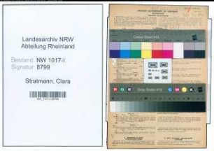 Entnazifizierung Clara Stratmann , geb. 15.11.1875 ()
