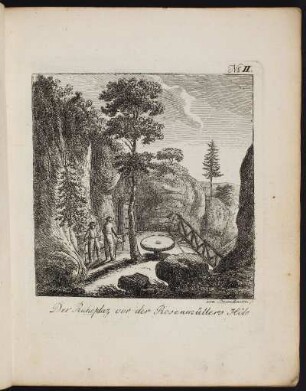 No. II Der Ruheplaz vor der Rosenmüllers Höle. - Rosenmüllerhöhle, Wiesenttal-Muggendorf