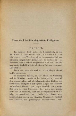Die künstliche Frühgeburt