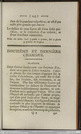 Douziéme Et Derniére Chambre
