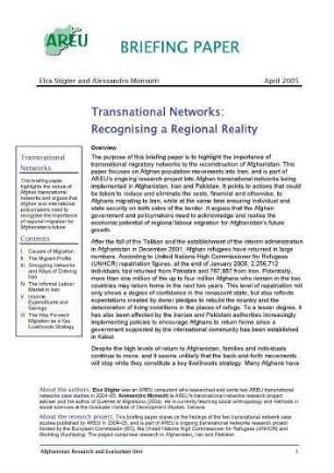 Transnational networks : recognising a regional reality