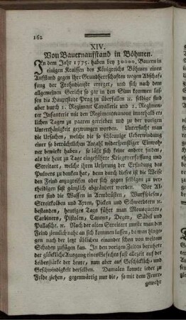 Von Bauernaufstand in Böhmen.