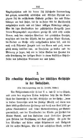 Die erbauliche Behandlung der biblischen Geschichte in der Volksschule : (Ein Konferenzvortrag von Fr. Friesicke, Rektor)