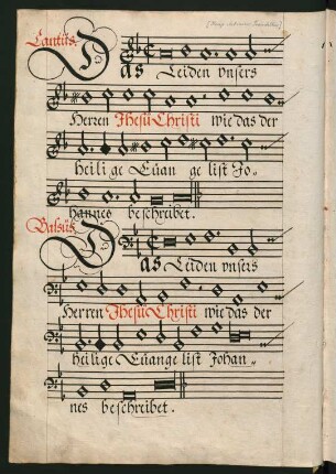 Passio secundum Joannem; V (X)