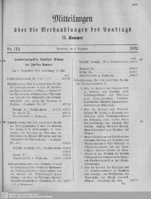 112. Sitzung