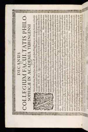 Decanus Et Collegium Facultatis Philosophicae In Academia Tubingensi Lec. Sal.