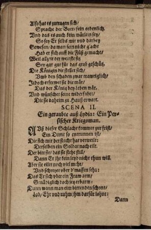 Scena II. Ein geraubte auß Lydia: Ein Persischer Kriegsman.