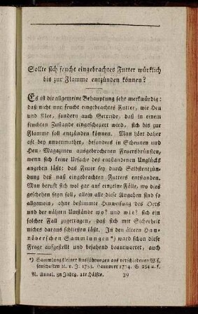 Sollte sich feucht eingebrachtes Futter würklich bis zur Flamme eintzünden können?