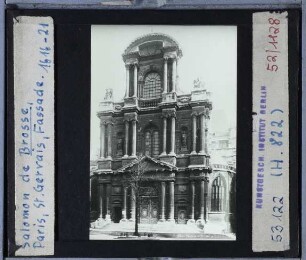 Paris, Saint-Gervais-Saint-Protais : Fassade