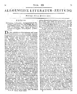 Mayer, J. T.: Anfangsgründe der Naturlehre zum Behuf der Vorlesungen über die Experimental-Physik. Göttingen: Dieterich 1801