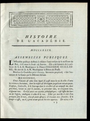 Histoire De L'Académie
