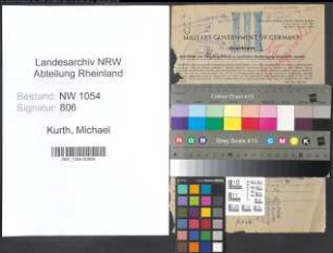 Entnazifizierung Michael Kurth , geb. 24.01.1894 (Bahnschaffner)