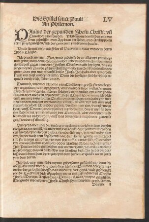 Die Epistel sanct Pauli An Philemon.