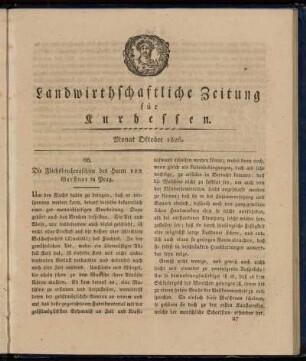 Monat Oktober 1826